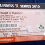 Guinness Series 2010. Ireland V Samoa. Unused tickets. Image 3