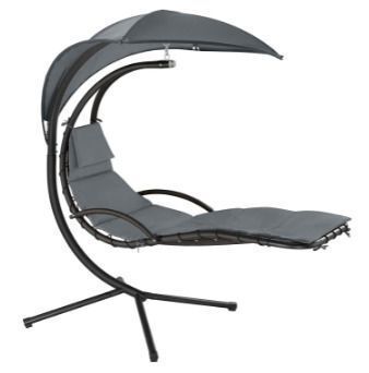 Indoor & Outdoor Hanging Lounger with Frame, Floating Lounger with Paraso