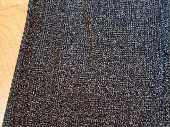 Grey Check Wide Leg Trousers Size 42 Smart Office Elegant