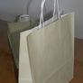 Lot of 10 White eco-friendly craft paper bags with twisted handle top quality size A3 32 x 12 x 41 cm Image 3