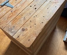 Big wooden storage box made of palets