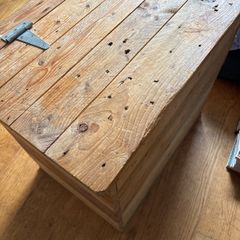 Big wooden storage box made of palets
