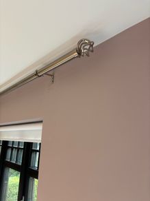 curtain pole - silver finish, extra long 316cm