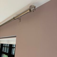 curtain pole - silver finish, extra long 316cm