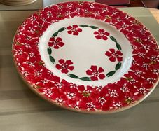Nicholas Mosse Red Lawn desert plate , first quality , retired item . Two available