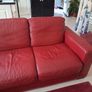 Red leather corner suite Image 3