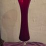 Large Cranberry Glass Vase Image 4