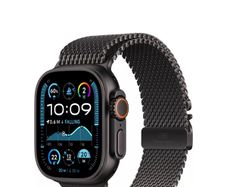 Apple Watch Ultra 3 Cellular 5G 49mm Naturel Titanium with Black Titanium Milanese Bracelet L