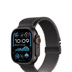 Apple Watch Ultra 3 Cellular 5G 49mm Naturel Titanium with Black Titanium Milanese Bracelet L
