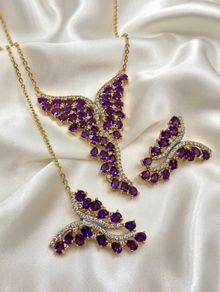 Silver Harry Ivens Amethyst & Zircon Statement Set