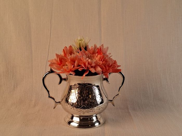Vintage Silver-Plated Sugar Bowl / Decorative Flower Vessel