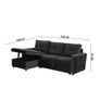 Light Grey Corner Sofa Bed with Storage & Pull-Out Base Image 7