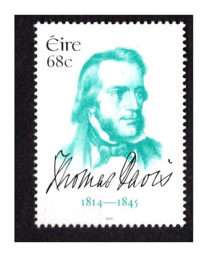 2014 Ireland Birth Centenary of Thomas Davis (Founder of the Young Ireland Movement) Commemorative Stamp Mint Never Hinged (MNH)