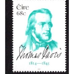 2014 Ireland Birth Centenary of Thomas Davis (Founder of the Young Ireland Movement) Commemorative Stamp Mint Never Hinged (MNH)