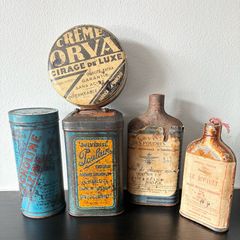 Mix of 5 Vintage French Tins