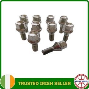 10 x New Wheel Bolts (25mm) BMW 3 & 5 Series Models - E28, E34, E39, E60, E61, E21 E30 E36 E46 E90 (N10) Delivery