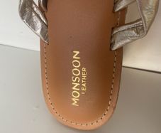 New MONSOON Gold Leather Women's Sandals