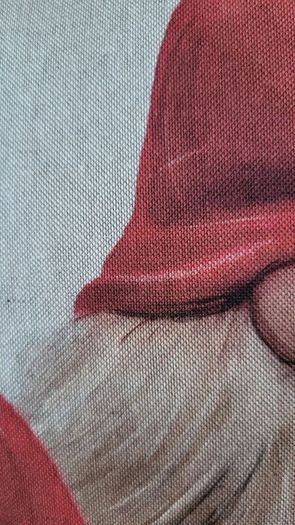 Christmas cushions. "ROBIN" and " GNOME"