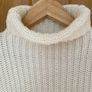 Cream colour Knitted Sweater    Neck Jumper size 146 cm Image 4