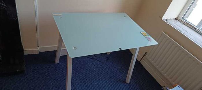 Glass office desk