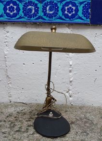 Vintage solid brass Table Desk lamp Metal top