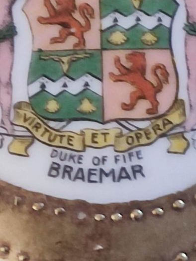 Vintage Duke of fife BRAEMAR hart trinket dish.