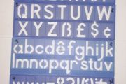 4 Helix Stencils Height 2 Inches (Upper &amp; Lower Case Letters)