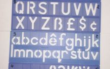 4 Helix Stencils Height 2 Inches (Upper & Lower Case Letters)