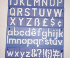 4 Helix Stencils Height 2 Inches (Upper & Lower Case Letters)