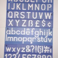 4 Helix Stencils Height 2 Inches (Upper & Lower Case Letters)