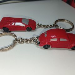 Vintage Diecast Kerico Volkswagen And Lamborghini Red Diecast Keychains Very Good Order