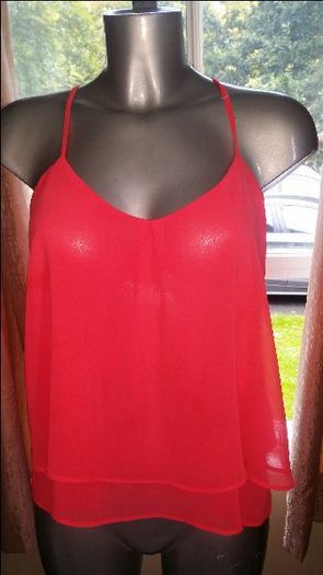 Bershka strappy neon top size S UK8 EUR36 Postage included