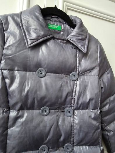 Girls Benetton down jacket size 7-8 years pristine condition