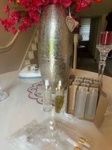 Frosted GLASS Cosmetic Bottles from UK