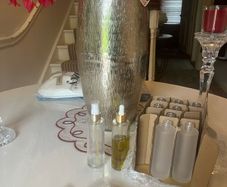 Frosted GLASS Cosmetic Bottles from UK