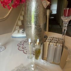 Frosted GLASS Cosmetic Bottles from UK