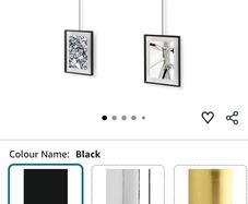 Picture Frames, Black, metal - Umbra Exhibit Three Picture Frames