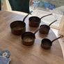 Five vintage copper pots Image 2