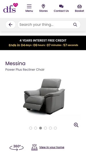 DFS MESSINA Corner power sofa & single power chair