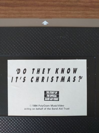 'Do They Know It's  Christmas?' Vintage Vhs Pal Video Tape 1984 (Mega Ultra Rare And Hard To Acquire) In This Unique And Exceptional Condition