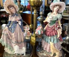 vintage pair of figurines 2ft high