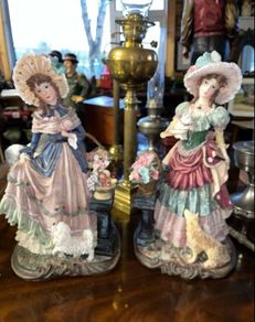 vintage pair of figurines 2ft high