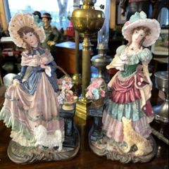 vintage pair of figurines 2ft high