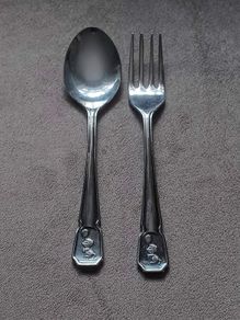 Vintage Sheffield Childs Fork & Spoon Set.