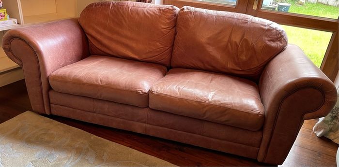 Leather Couch .