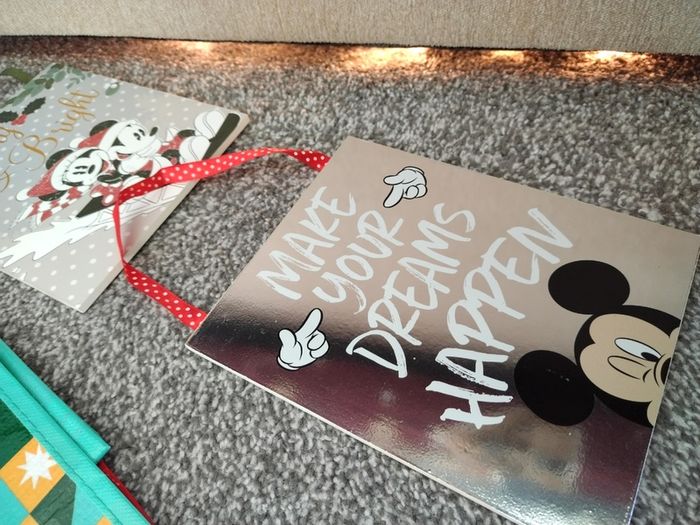 Box Of New as New Disney Christmas Ornaments and Gifts