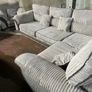 Corduroy corner sofa set with chair Image 4