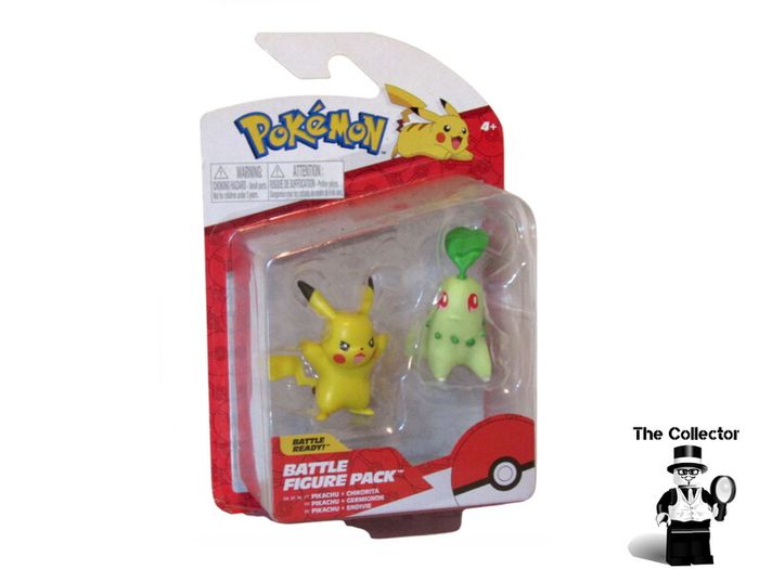 Pokemon Battle Figure Pack Pikachu And Chikorita 3" Inch Battle Figure Set Brand New Sealed