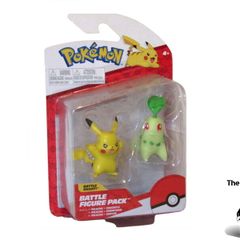 Pokemon Battle Figure Pack Pikachu And Chikorita 3" Inch Battle Figure Set Brand New Sealed
