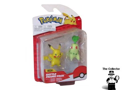 Pokemon Battle Figure Pack Pikachu And Chikorita 3" Inch Battle Figure Set Brand New Sealed